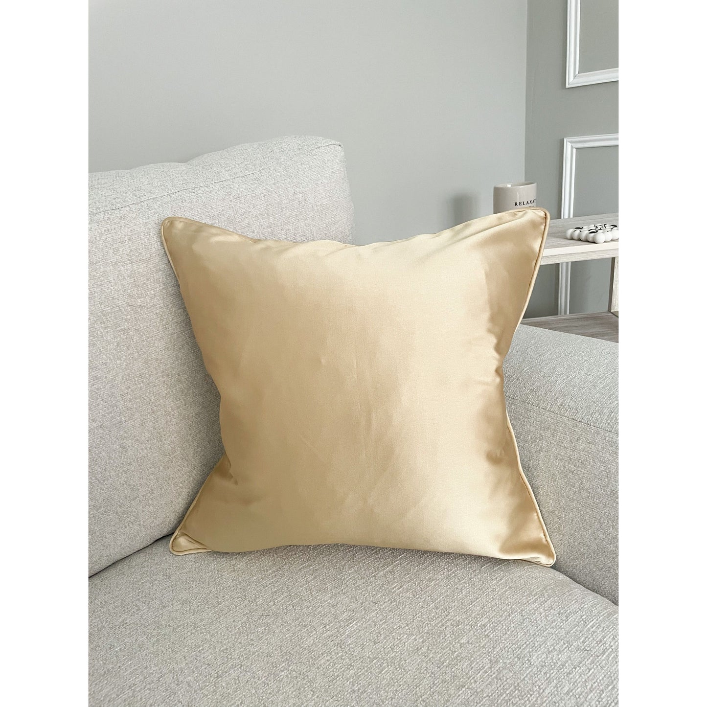 Champagne Satin 45 x 45cm Cushion Cover