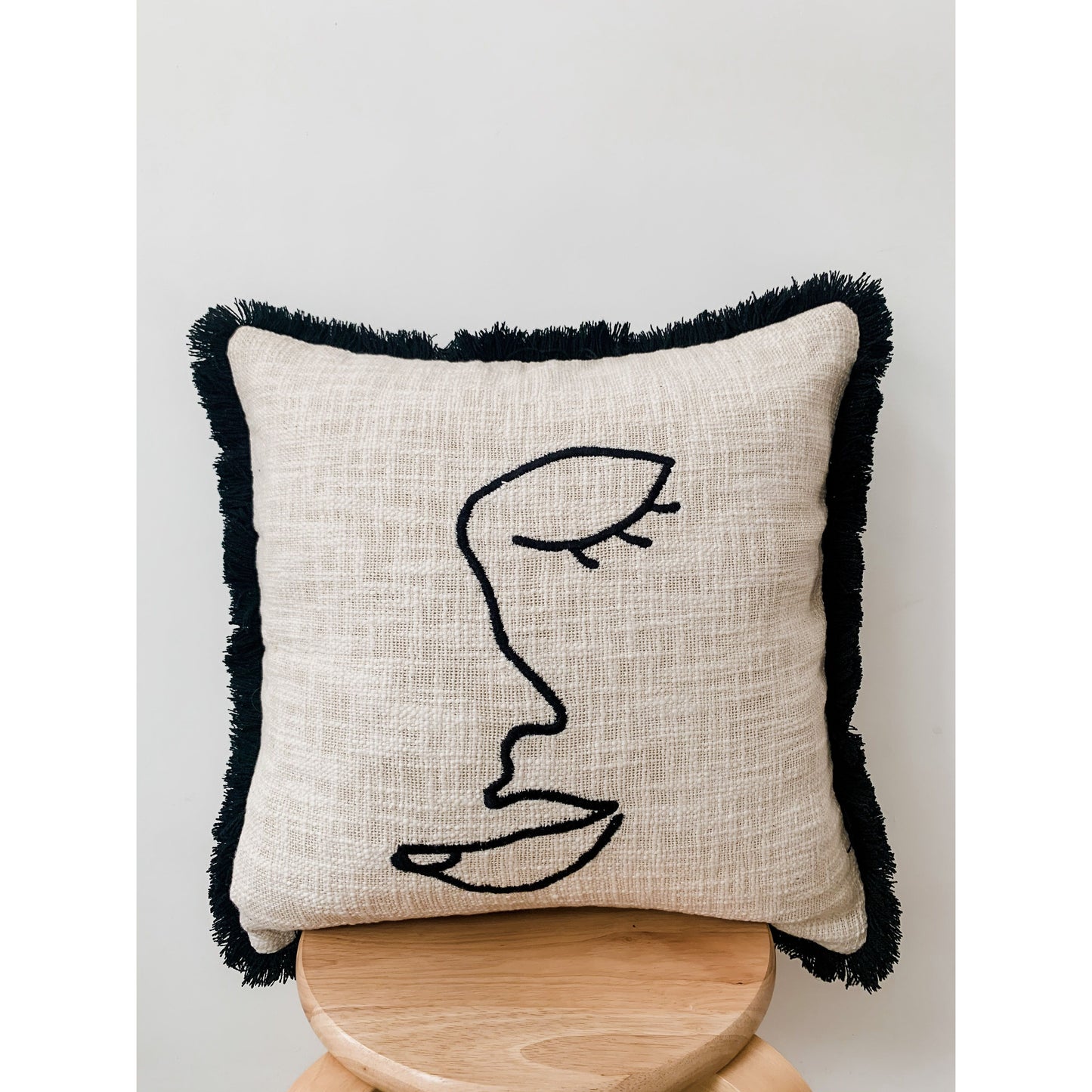 Abstract Face Fringe Cushion Cover - Betsy