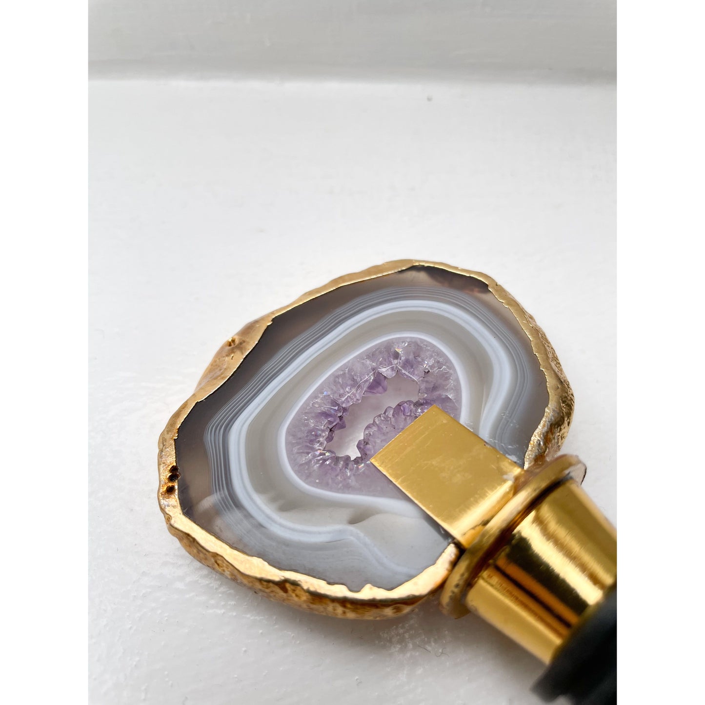 Purple Agate Stone Bottle Stopper