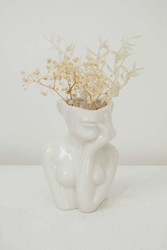 Lady Body and Face Ceramic Vase