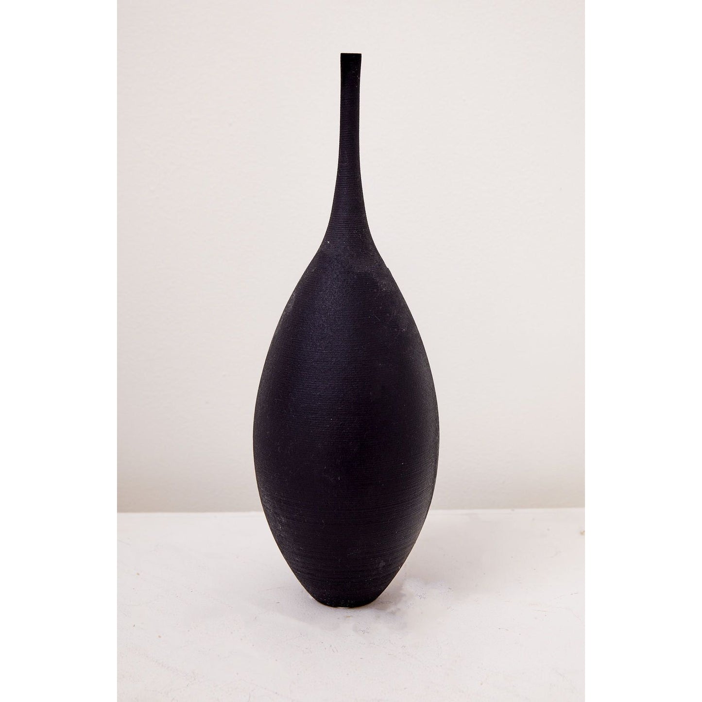 Matt Black Tall Nordic Style Vase in Black