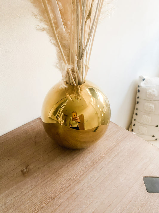 Gold Mirrored Ball Vase